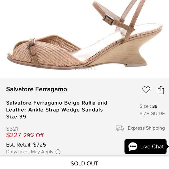 *SOLD* Salvatore Ferragamo Woven Raffia Wedges 😍 - Picture 8 of 10